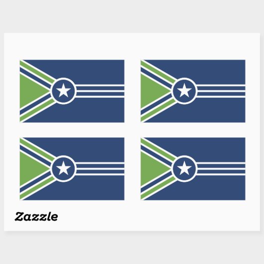 Vlag van Jackson, Tennessee Rechthoekige Sticker (Vel)