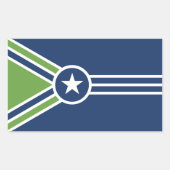 Vlag van Jackson, Tennessee Rechthoekige Sticker (Voorkant)
