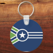 Vlag van Jackson, Tennessee Sleutelhanger (Achterkant)