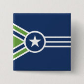 Vlag van Jackson, Tennessee Vierkante Button 5,1 Cm (Voorkant)