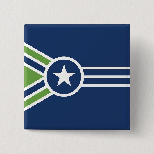 Vlag van Jackson, Tennessee Vierkante Button 5,1 Cm (Voorkant)