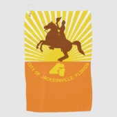 vlag van Jacksonville (Florida) Golfhanddoek (Voorkant)