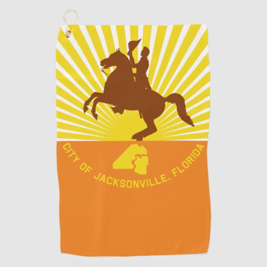 vlag van Jacksonville (Florida) Golfhanddoek (Voorkant)