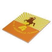 vlag van Jacksonville Tegeltje (Zijkant)
