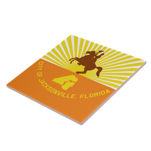 vlag van Jacksonville Tegeltje (Zijkant)