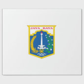 Vlag van Jakarta (Indonesische hoofdstad) Cadeaupapier (Vlak)