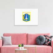 Vlag van Jakarta (Indonesische hoofdstad) Canvas Afdruk (Insitu (Woonkamer))