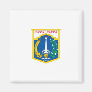 Vlag van Jakarta (Indonesische hoofdstad) Magneet
