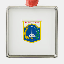 Vlag van Jakarta (Indonesische hoofdstad) Metalen Ornament