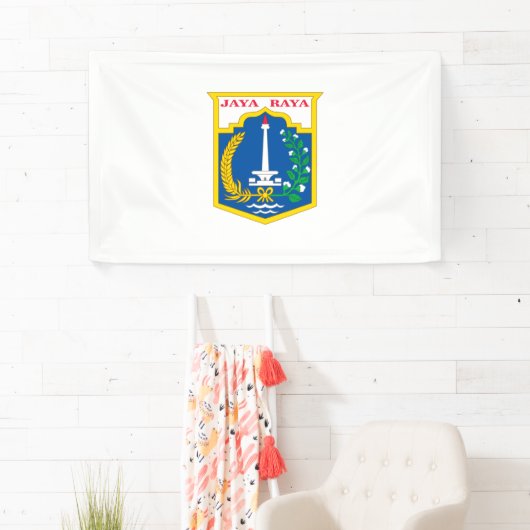 Vlag van Jakarta (Indonesische hoofdstad) Spandoek (Insitu)
