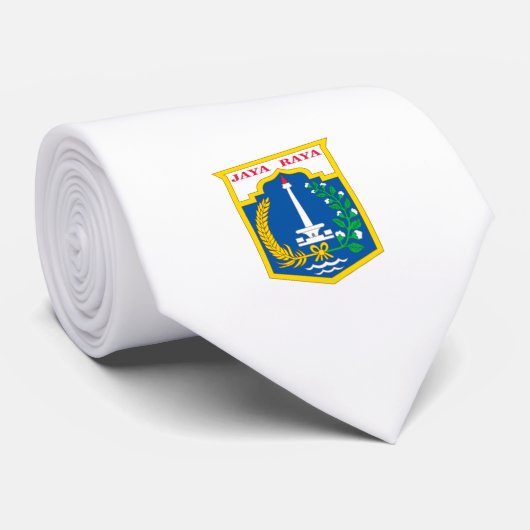 Vlag van Jakarta (Indonesische hoofdstad) Stropdas (Opgerold)