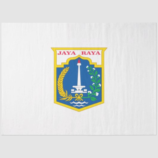 Vlag van Jakarta (Indonesische hoofdstad) Tissuepapier (Voorkant)