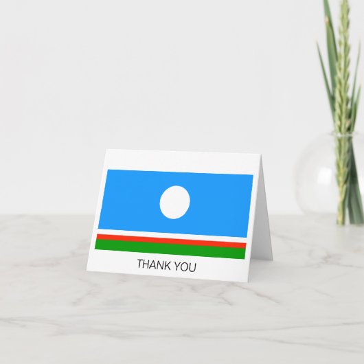 Vlag van Jakoetië Bedankkaart (Voorkant)