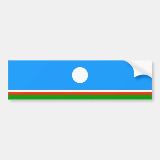Vlag van Jakoetië Bumpersticker (Voorkant)