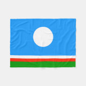 Vlag van Jakoetië Fleece Deken (Voorkant (Horizontaal))