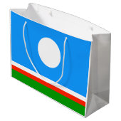 Vlag van Jakoetië Groot Cadeauzakje (Achterkant Gekanteld)