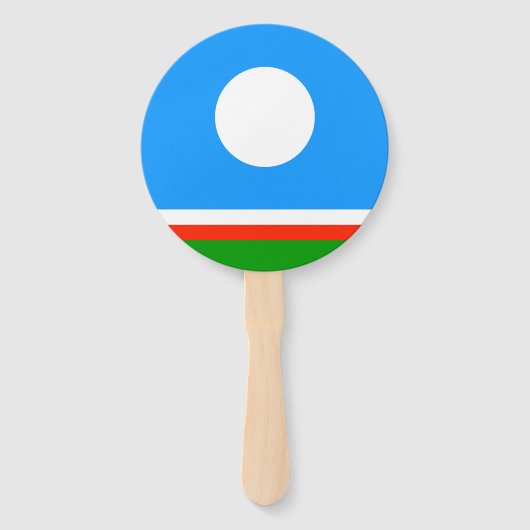 Vlag van Jakoetië Handwaaier (Voorkant)