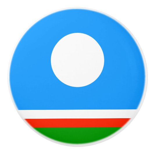 Vlag van Jakoetië Keramische Knop (Voorkant)