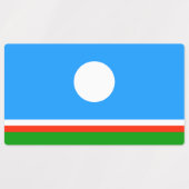 Vlag van Jakoetië Labels (Design 1)