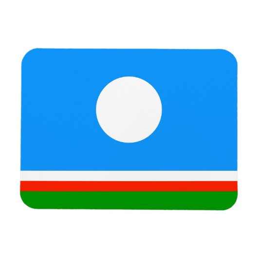 Vlag van Jakoetië Magneet (Horizontaal)