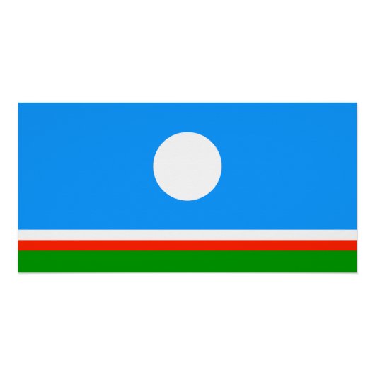 Vlag van Jakoetië Perfect Poster (Voorkant)