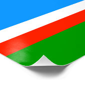 Vlag van Jakoetië Perfect Poster (Hoek)