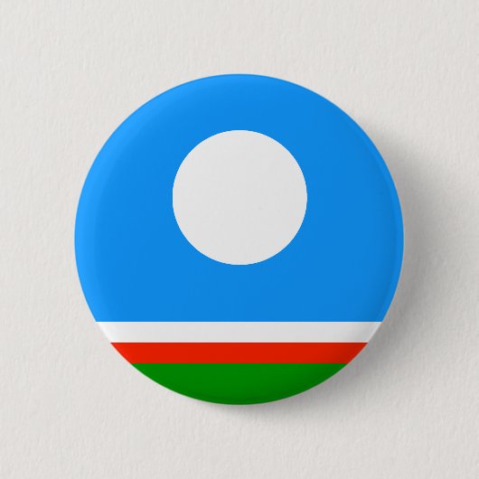 Vlag van Jakoetië Ronde Button 5,7 Cm (Voorkant)