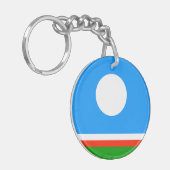 Vlag van Jakoetië Sleutelhanger (Voorkant Links)