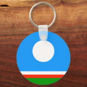 Vlag van Jakoetië Sleutelhanger (Voorkant)
