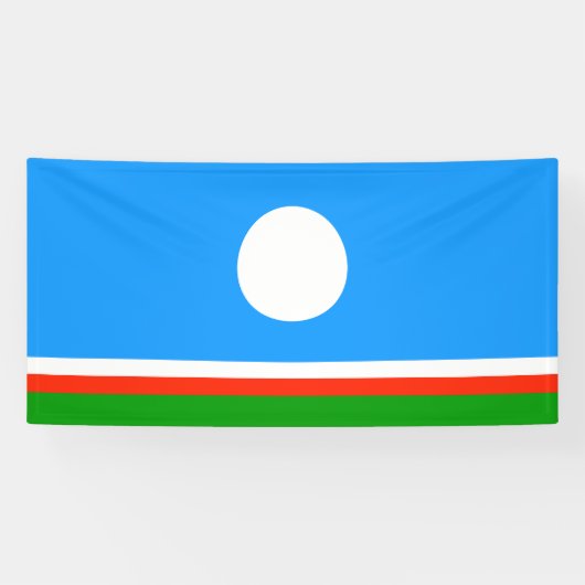 Vlag van Jakoetië Spandoek (Horizontaal)