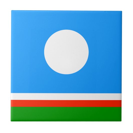 Vlag van Jakoetië Tegeltje (Voorkant)