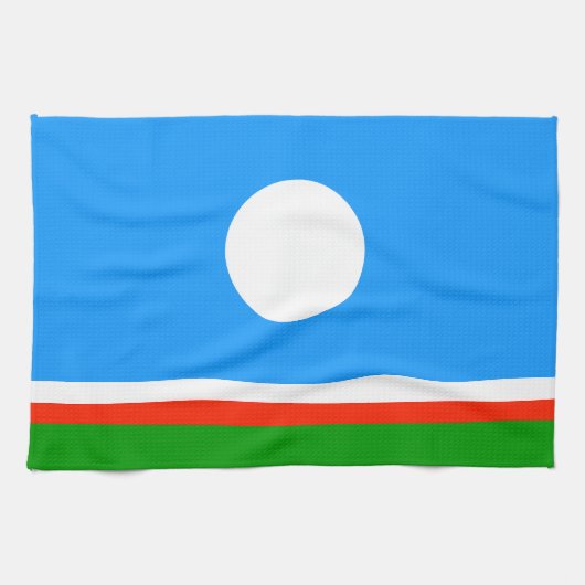 Vlag van Jakoetië Theedoek (Horizontaal)