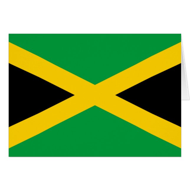 Vlag van Jamaica (Voorkant Horizontaal)