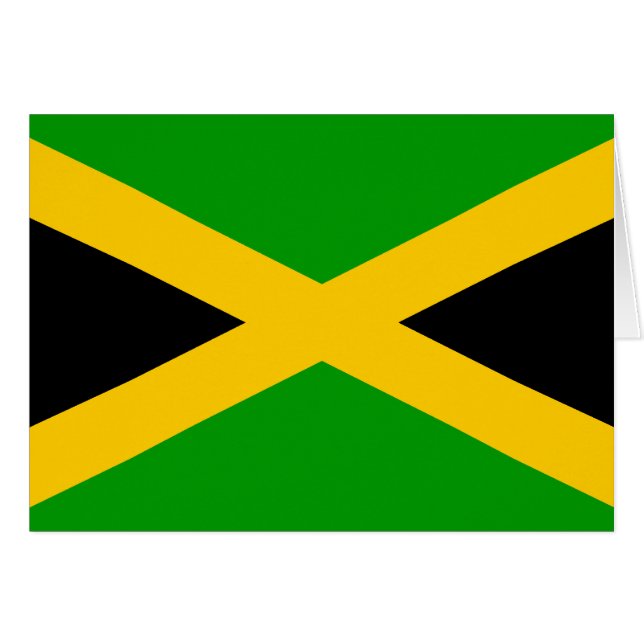 Vlag van Jamaica (Voorkant Horizontaal)