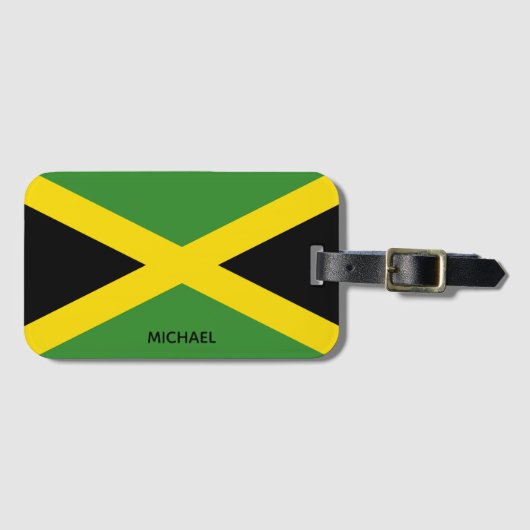 Vlag van Jamaica Bagagelabel (Voorkant (horizontaal))