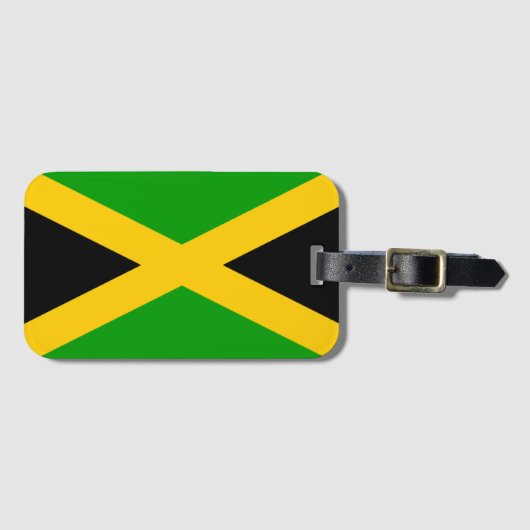 Vlag van Jamaica Bagagelabel (Voorkant (horizontaal))