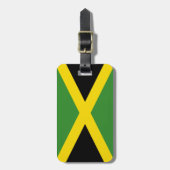Vlag van Jamaica-Bagagelabel met lederriem Bagagelabel (Voorkant verticaal)