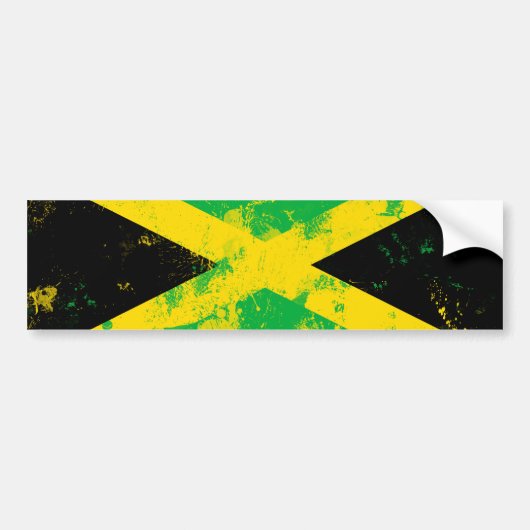 Vlag van Jamaica Bumpersticker (Voorkant)