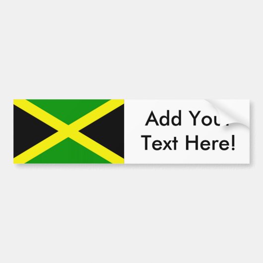 Vlag van Jamaica Bumpersticker (Voorkant)