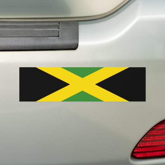 Vlag van Jamaica Bumpersticker (Op auto)