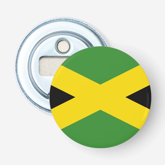Vlag van Jamaica Button Flesopener (Voorkant)