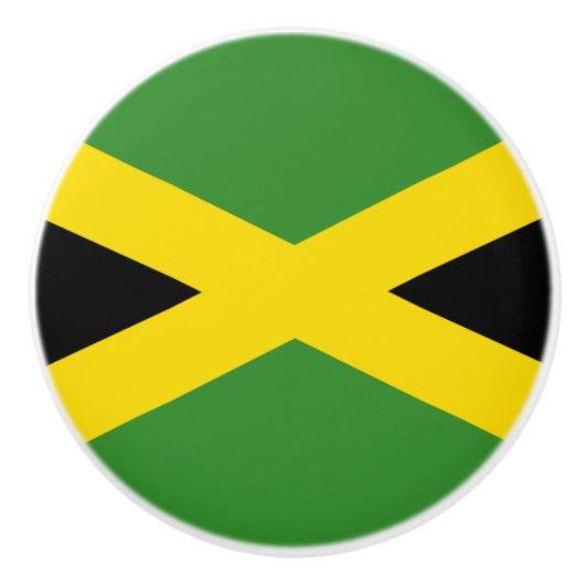 Vlag van Jamaica Ceramic Knob Keramische Knop (Voorkant)