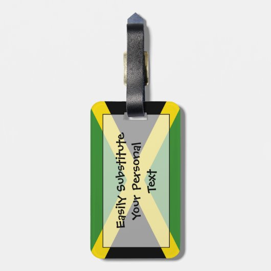 Vlag van Jamaica Easy ID Personal Bagagelabel (Achterkant verticaal)
