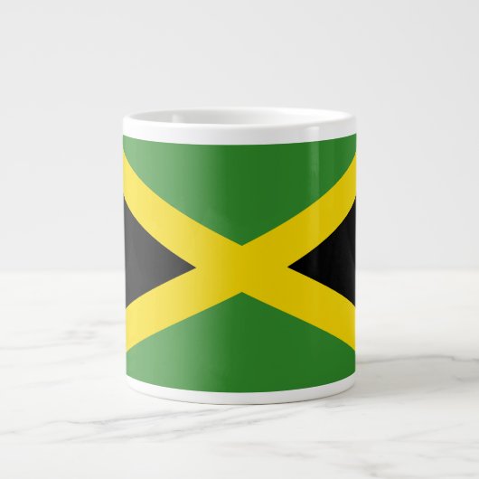Vlag van Jamaica Grote Koffiekop (Voorkant)