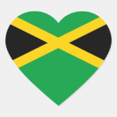 Vlag van Jamaica Hart Sticker (Voorkant)