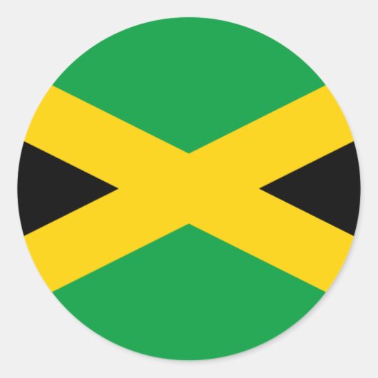 Vlag van Jamaica - Jamaicaanse vlag Ronde Sticker (Voorkant)