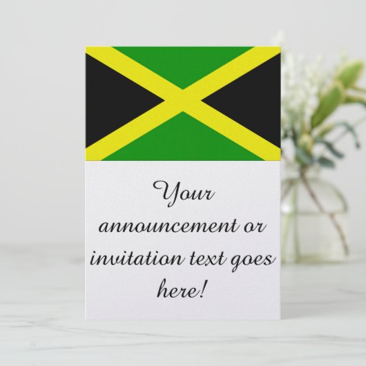 Vlag van Jamaica Kaart (Staand voorkant)