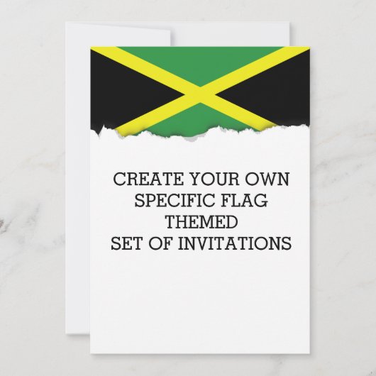 Vlag van Jamaica Kaart (Voorkant)