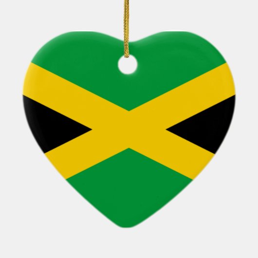 Vlag van Jamaica Keramisch Ornament (Achterkant)
