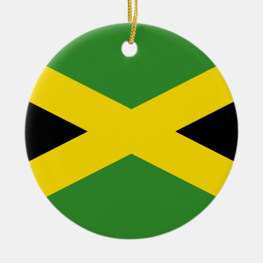 Vlag van Jamaica Keramisch Ornament (Voorkant)
